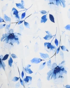 Forcast Tessie Godet Panel Dress Watercolour Clearance
