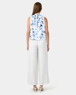 Forcast Tessie Halter Tie Top Watercolour Outlet