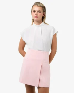 Forcast Tiara High Neck Shell Top White