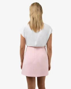 Forcast Tiara High Neck Shell Top White