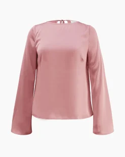 Forcast Valeria Long Sleeve Top Pink Hot
