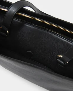 Forcast Valerie Leather Tote Bag Black Online