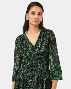 Forcast Veda Maxi Dress Green Multi Best