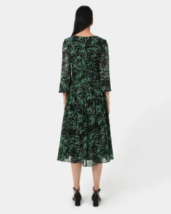 Forcast Veda Maxi Dress Green Multi Best