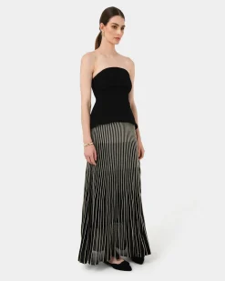 Forcast Veya Panel Bodice Black Clearance