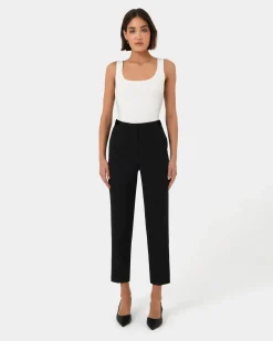 Forcast Vivi Rib Knit Tank Top Ivory Clearance