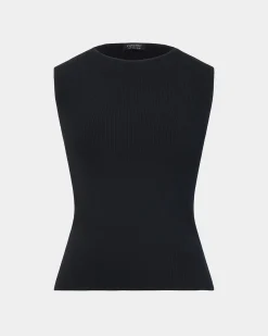 Forcast Viviana Sleeveless Knit Top Black