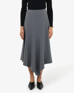 Forcast Westwood Midi Skirt Grey
