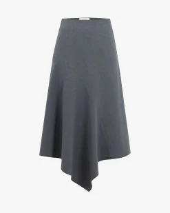Forcast Westwood Midi Skirt Grey
