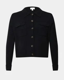 Forcast Willow Collar Cardigan Black New