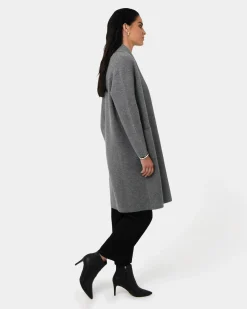 Forcast Yara Wool Blend Coatigan Marle Grey Online