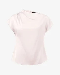 Forcast Zafina Pleated Draped Top Pearl Discount